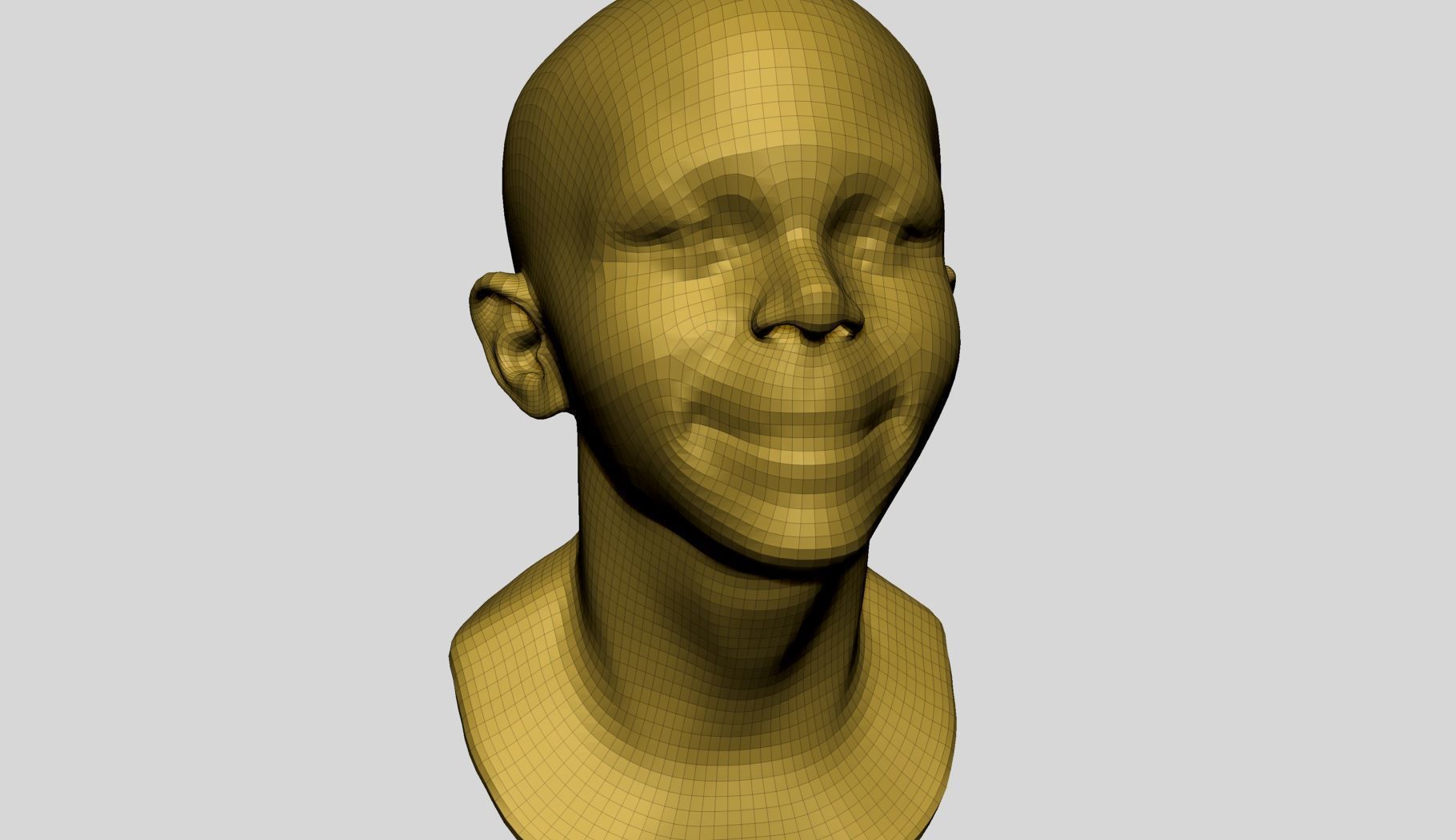 Young Male Head 3D model_13