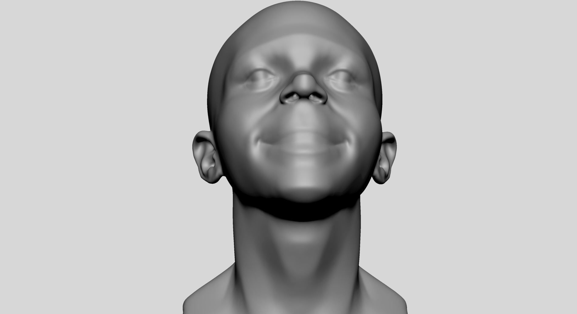 Young Male Head 3D model_10