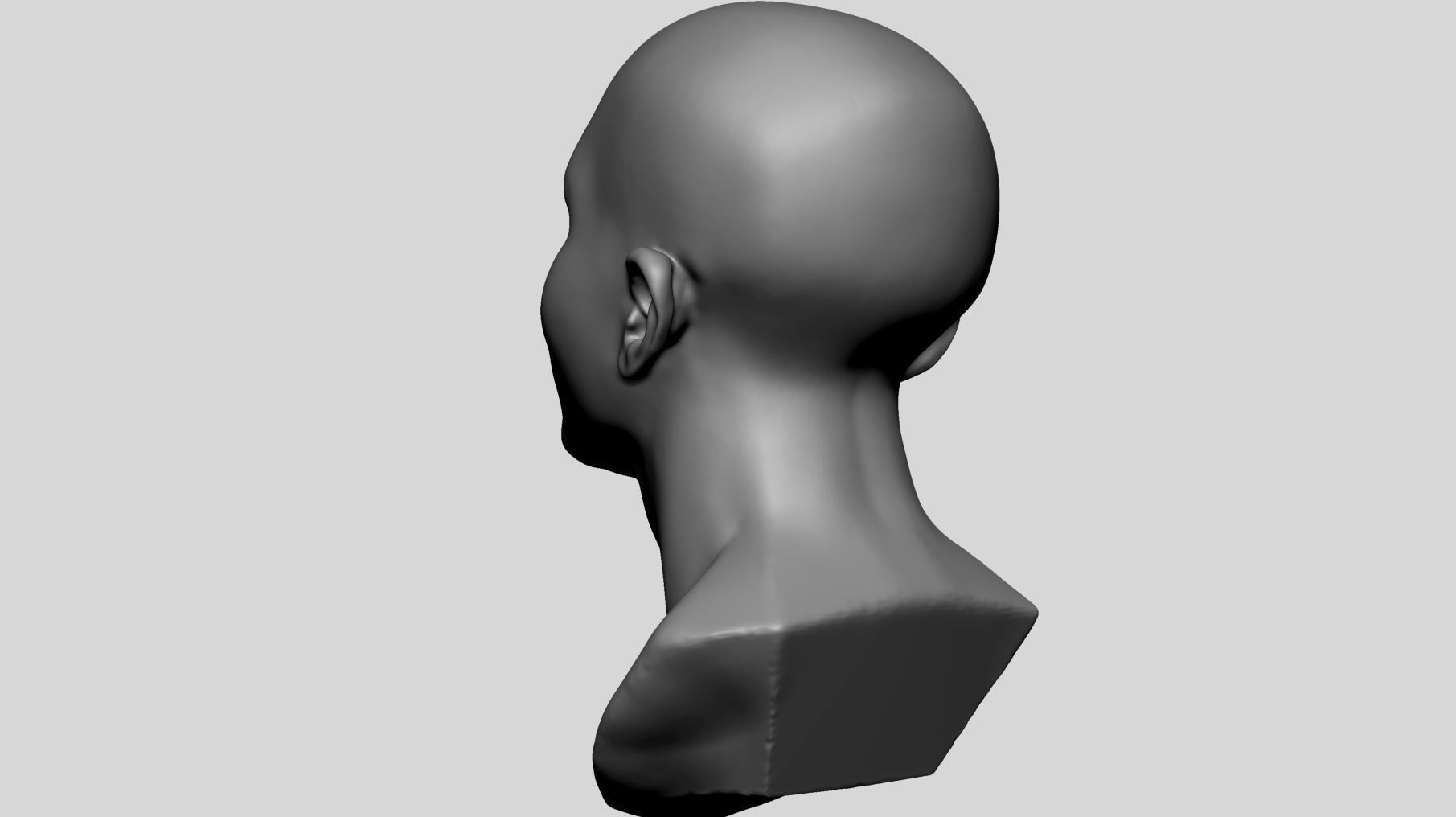 Young Male Head 3D model_5