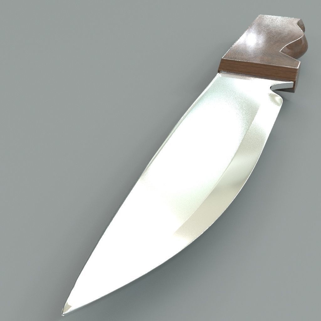 Knife Low-poly 3D model_2