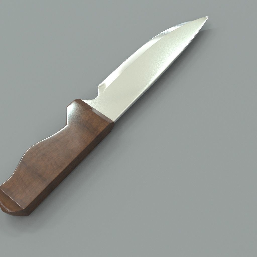 Knife Low-poly 3D model_1