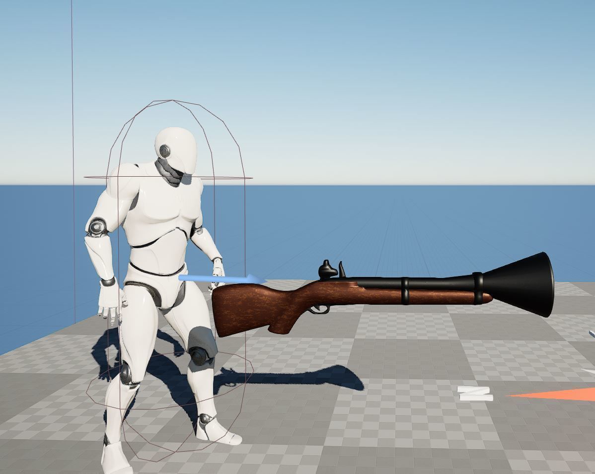 tromblon blunderbuss Low-poly 3D model_2