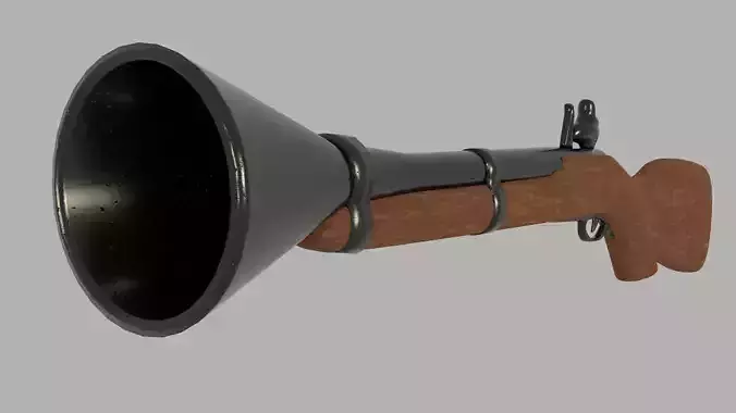 tromblon blunderbuss Low-poly 3D model