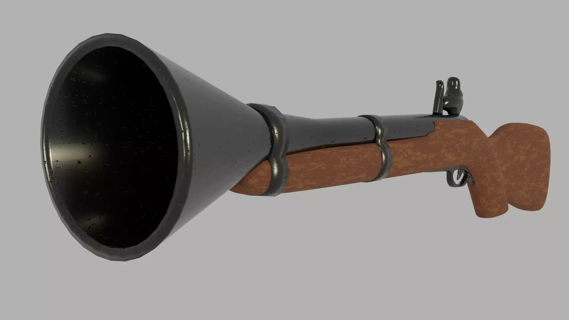 tromblon blunderbuss Low-poly 3D model_0