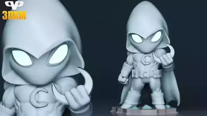 Moon Knight Chibi for 3D Printing STL 3D print model