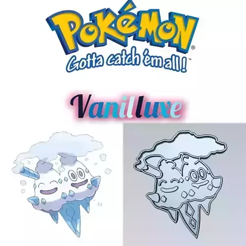 Amazing Pokemon Vanilluxe Cookie Cutter Stamp Cake Decorating 