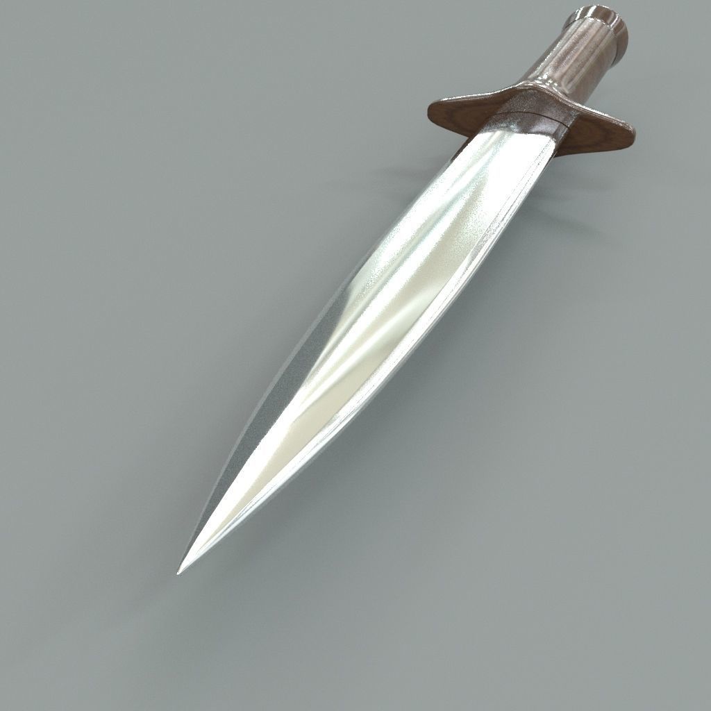 Knife sword Low-poly 3D model_2