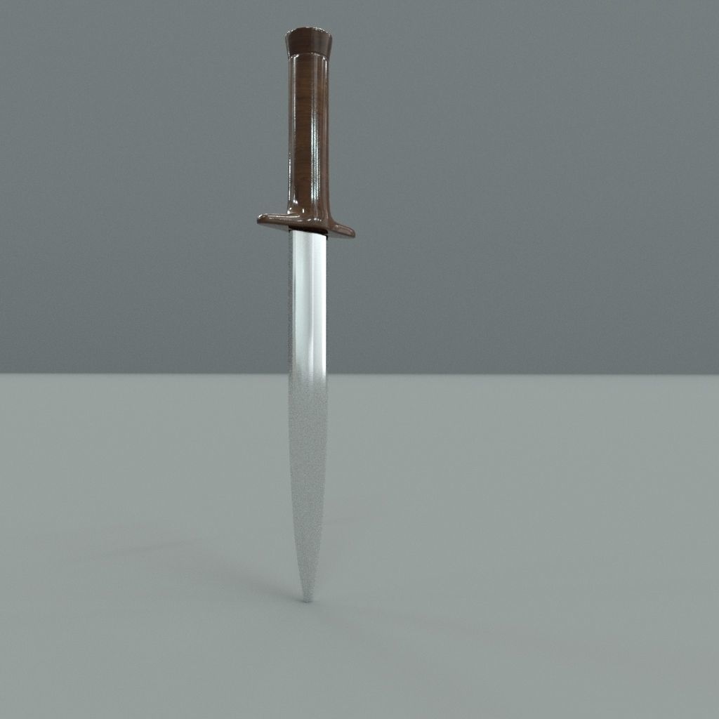 Knife sword Low-poly 3D model_3