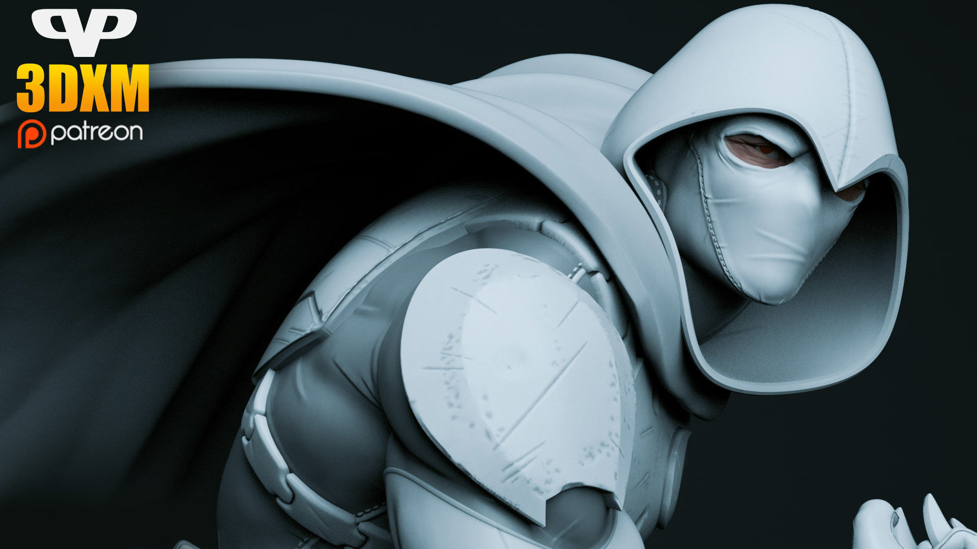 Moon Knight for 3D Printing STL 3D print model_8