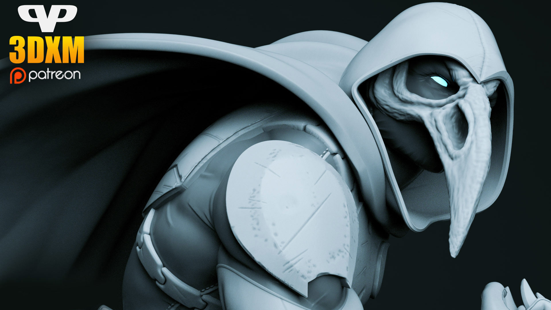 Moon Knight for 3D Printing STL 3D print model_9