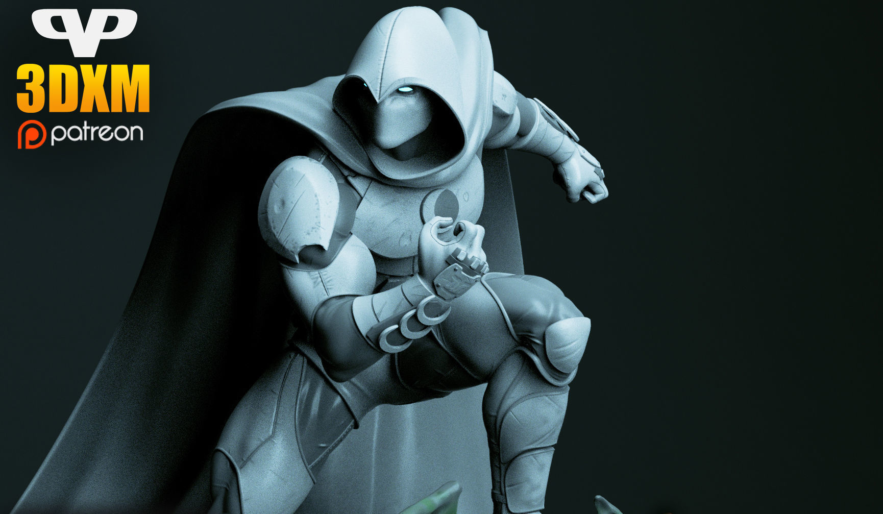 Moon Knight for 3D Printing STL 3D print model_1