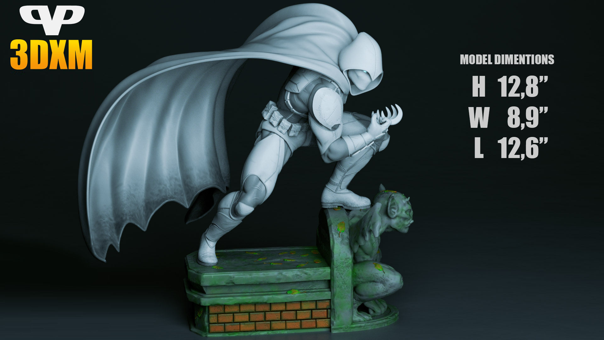 Moon Knight for 3D Printing STL 3D print model_2