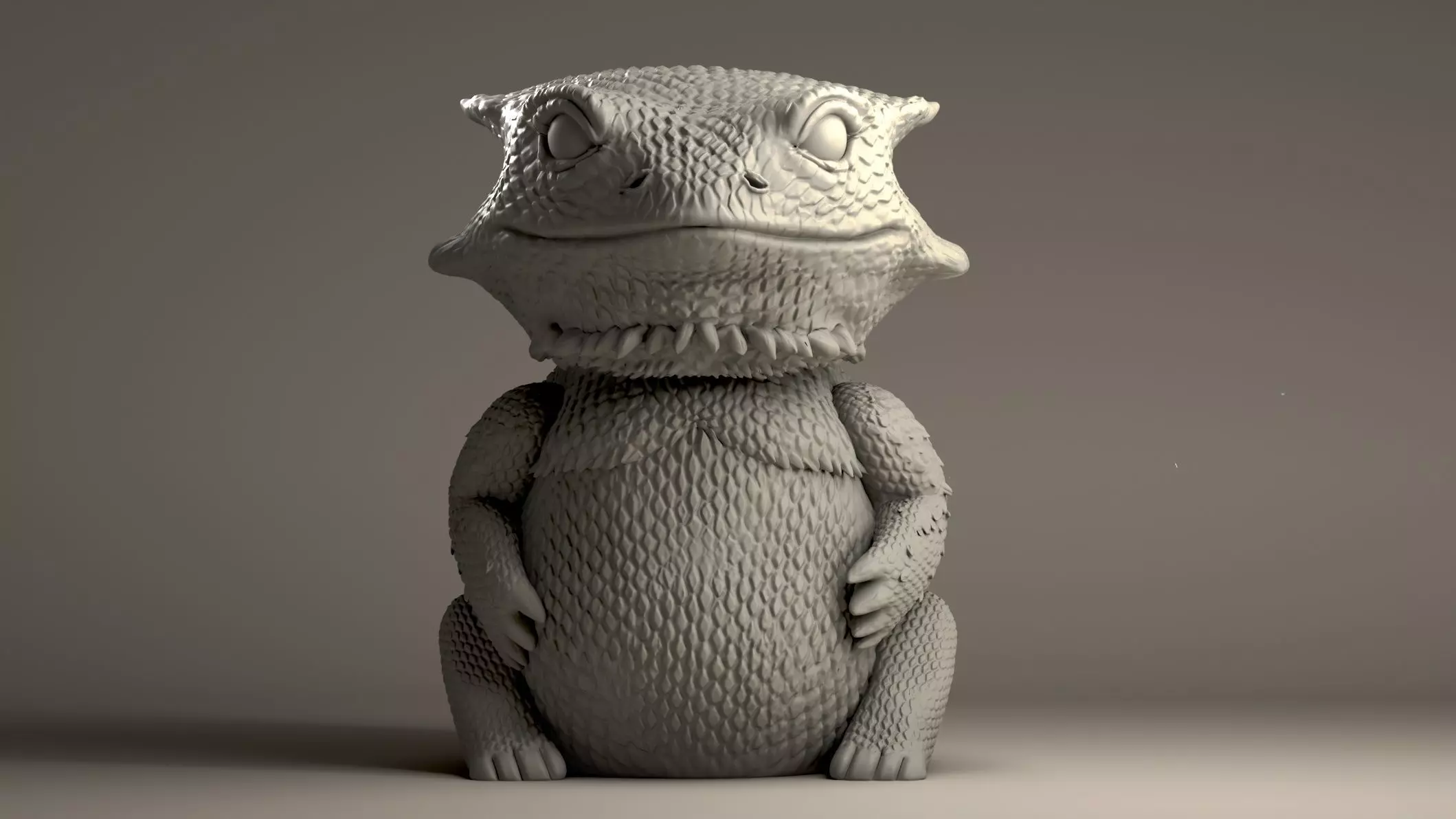 lizard kaiju 3D print model_0