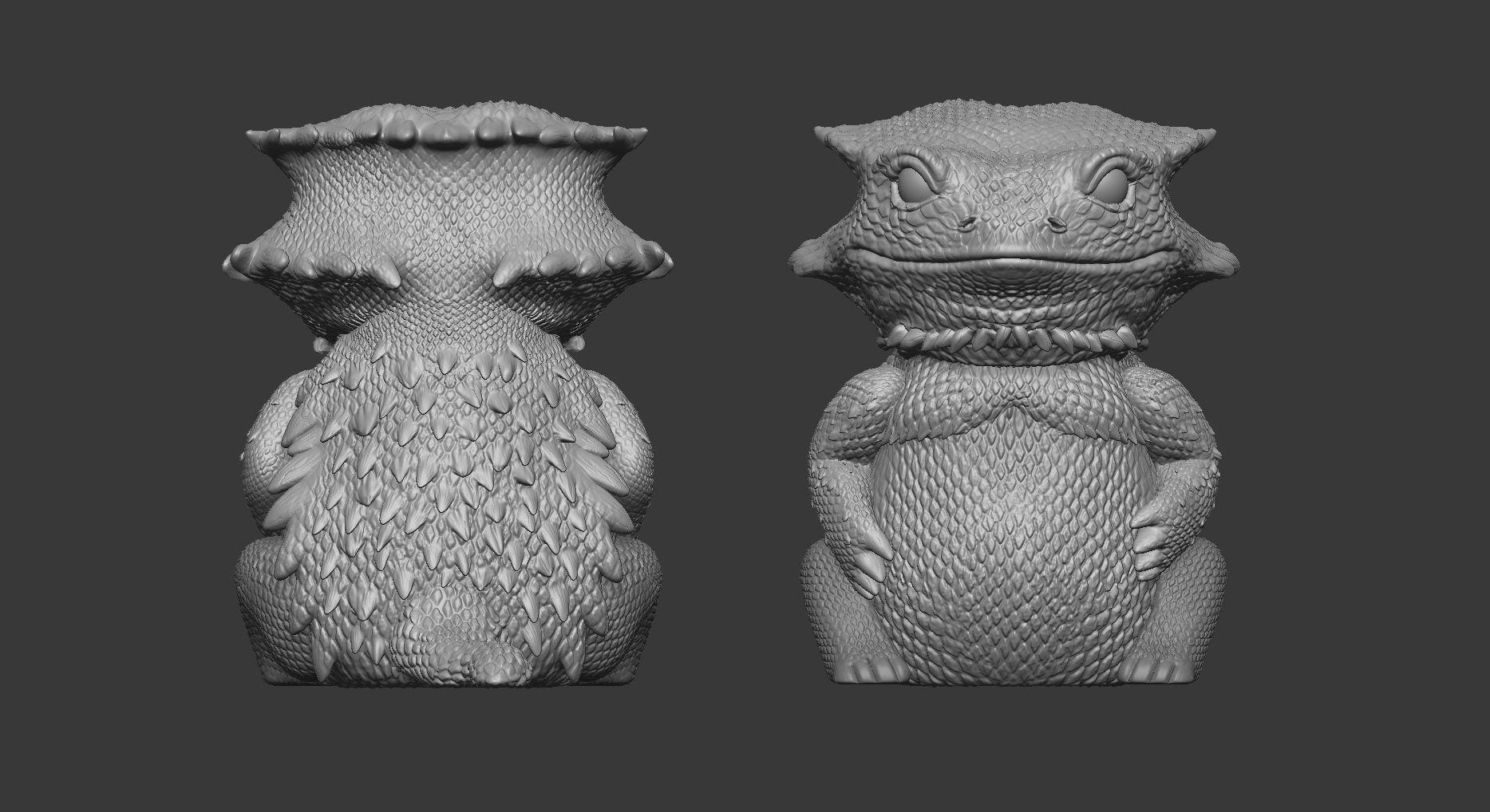 lizard kaiju 3D print model_4