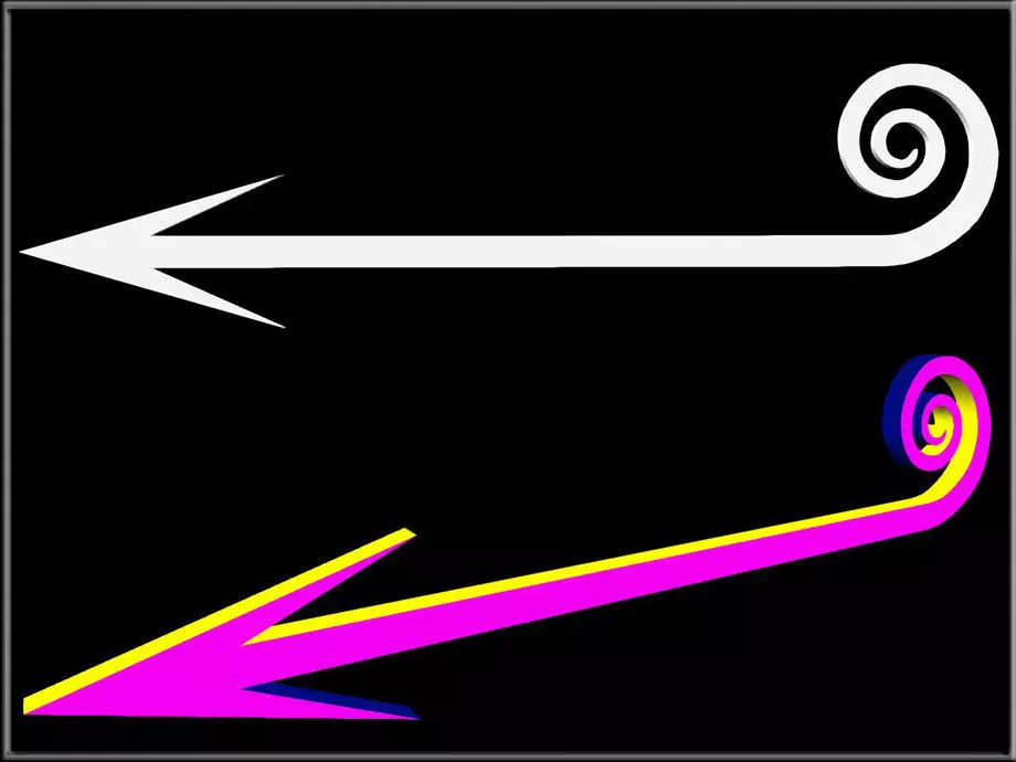 Spiral arrow Low-poly 3D model_0