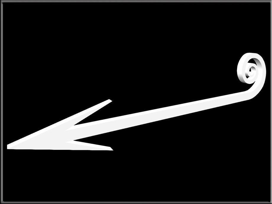 Spiral arrow Low-poly 3D model_3