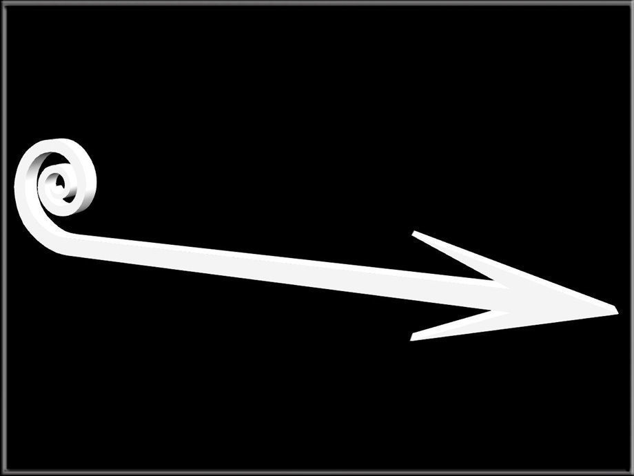 Spiral arrow Low-poly 3D model_2