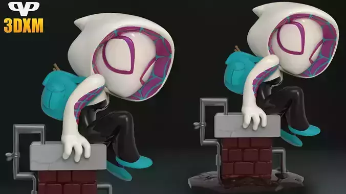 Spider-Gwen Chibi for 3D Printing STL