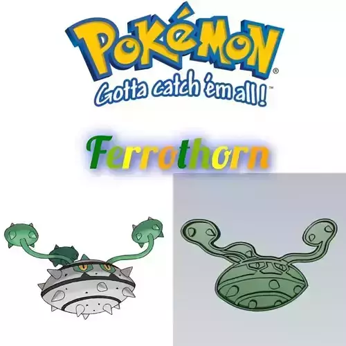 Amazing Pokemon Ferrothorn Cookie Cutter Stamp Cake Decorating 