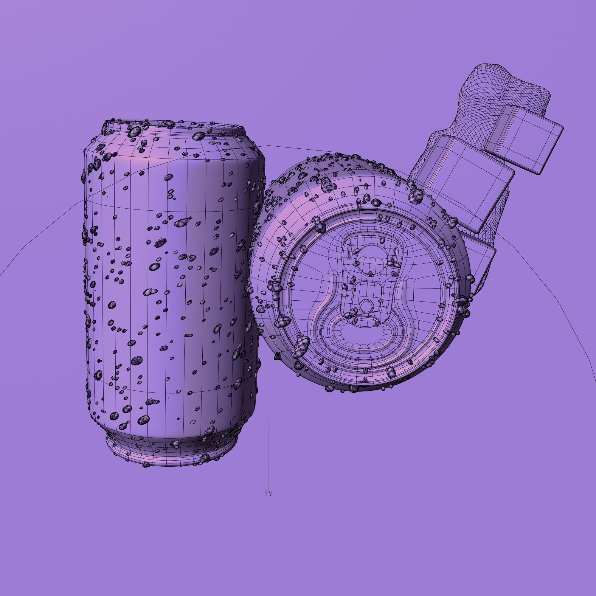 3D models of two Coca-Cola cans and pieces of ice 3D model_10
