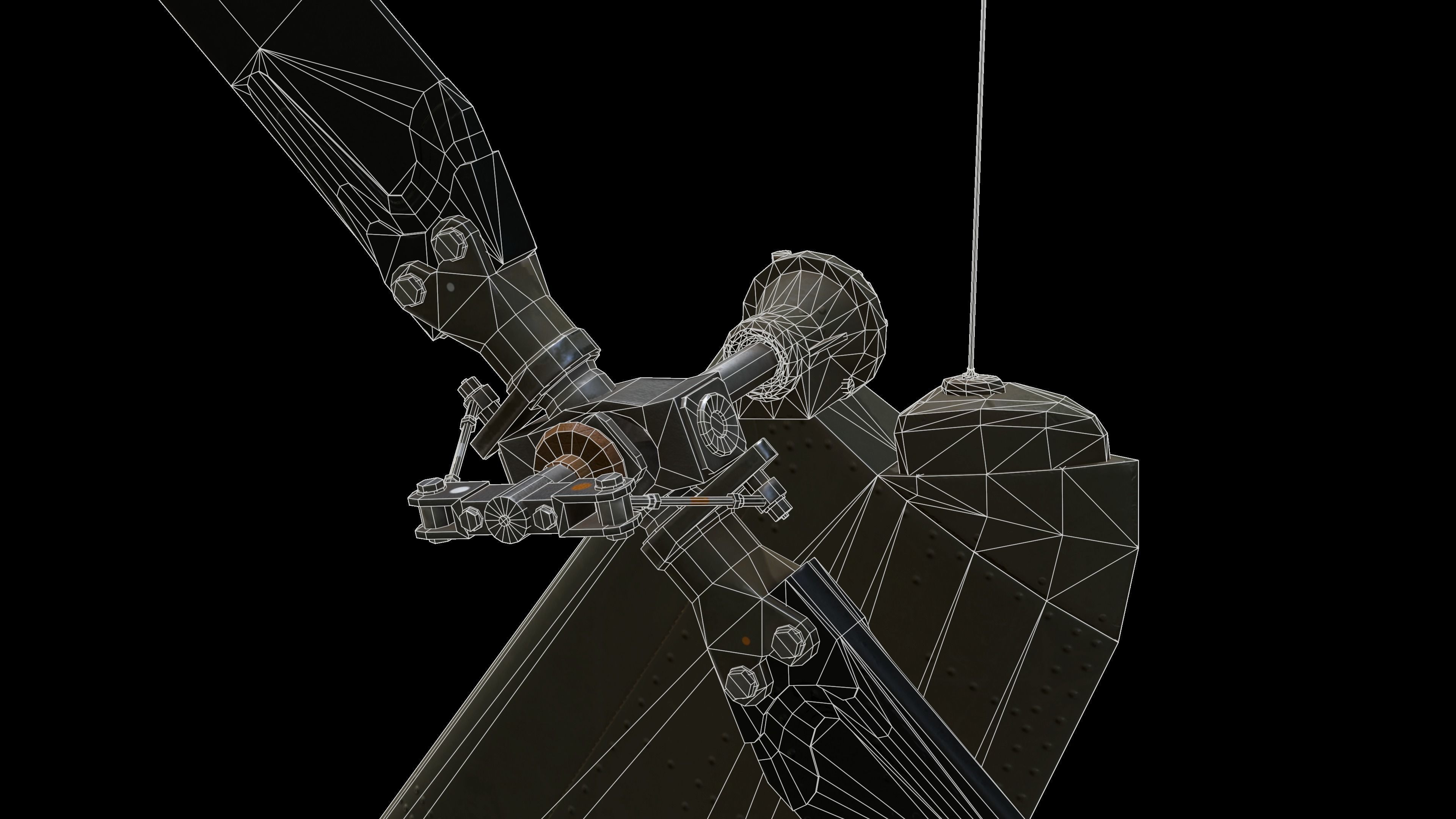 Civilian and Medical UH-1H huey Low-poly 3D model_7