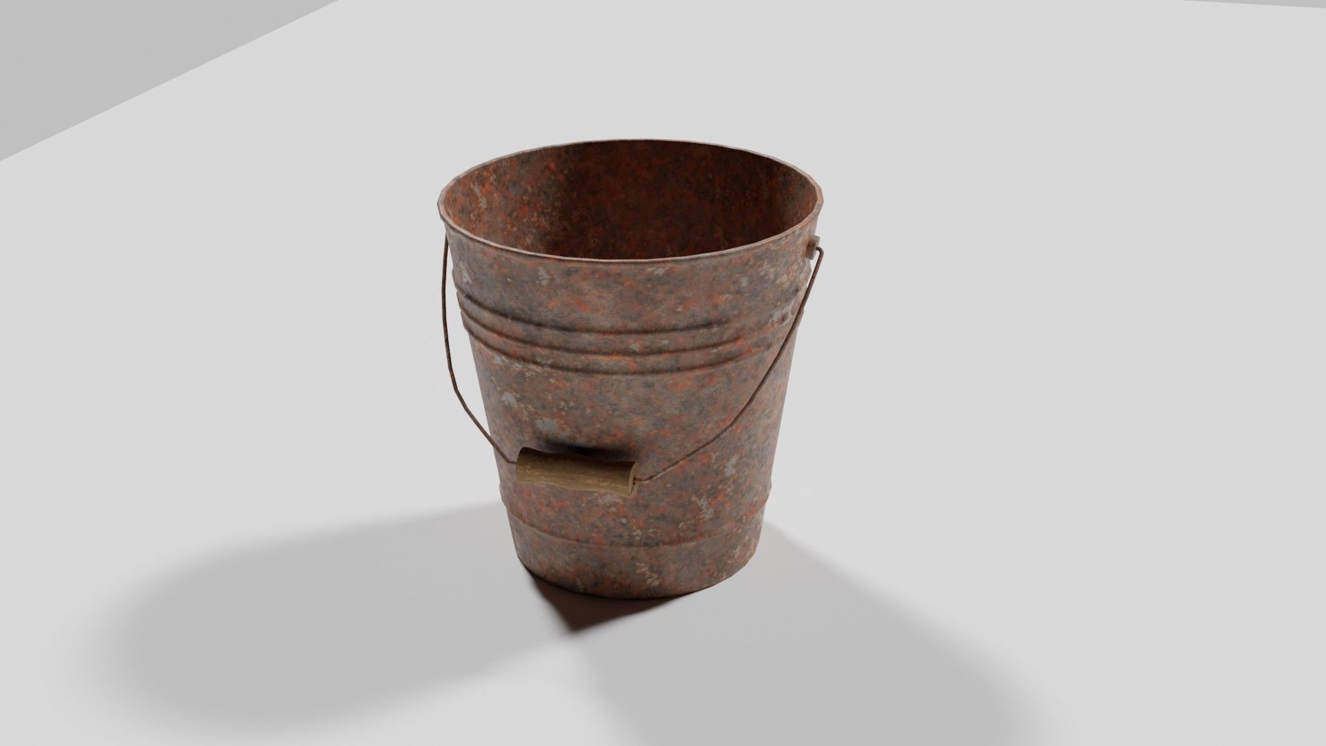 Pail Rusty Low-poly 3D model_3