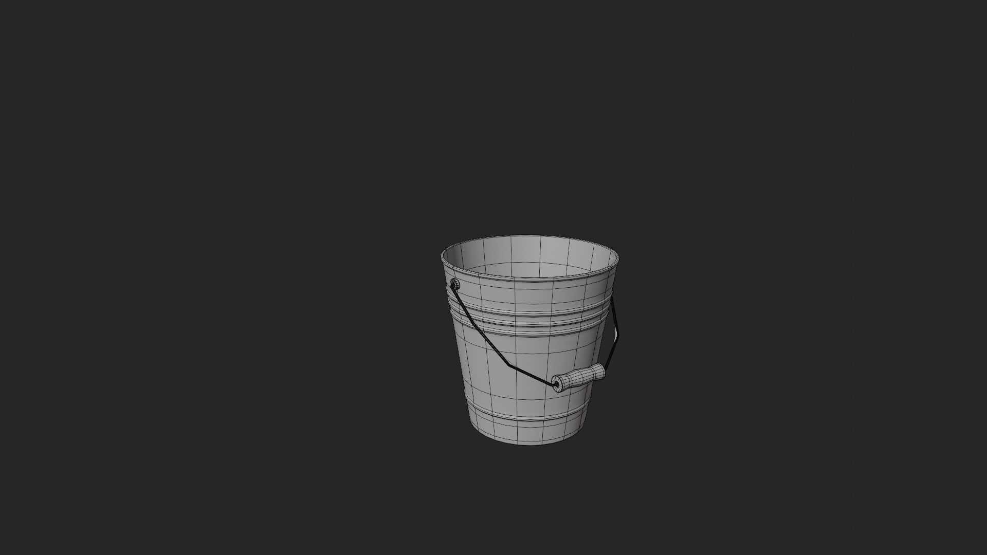 Pail Rusty Low-poly 3D model_5