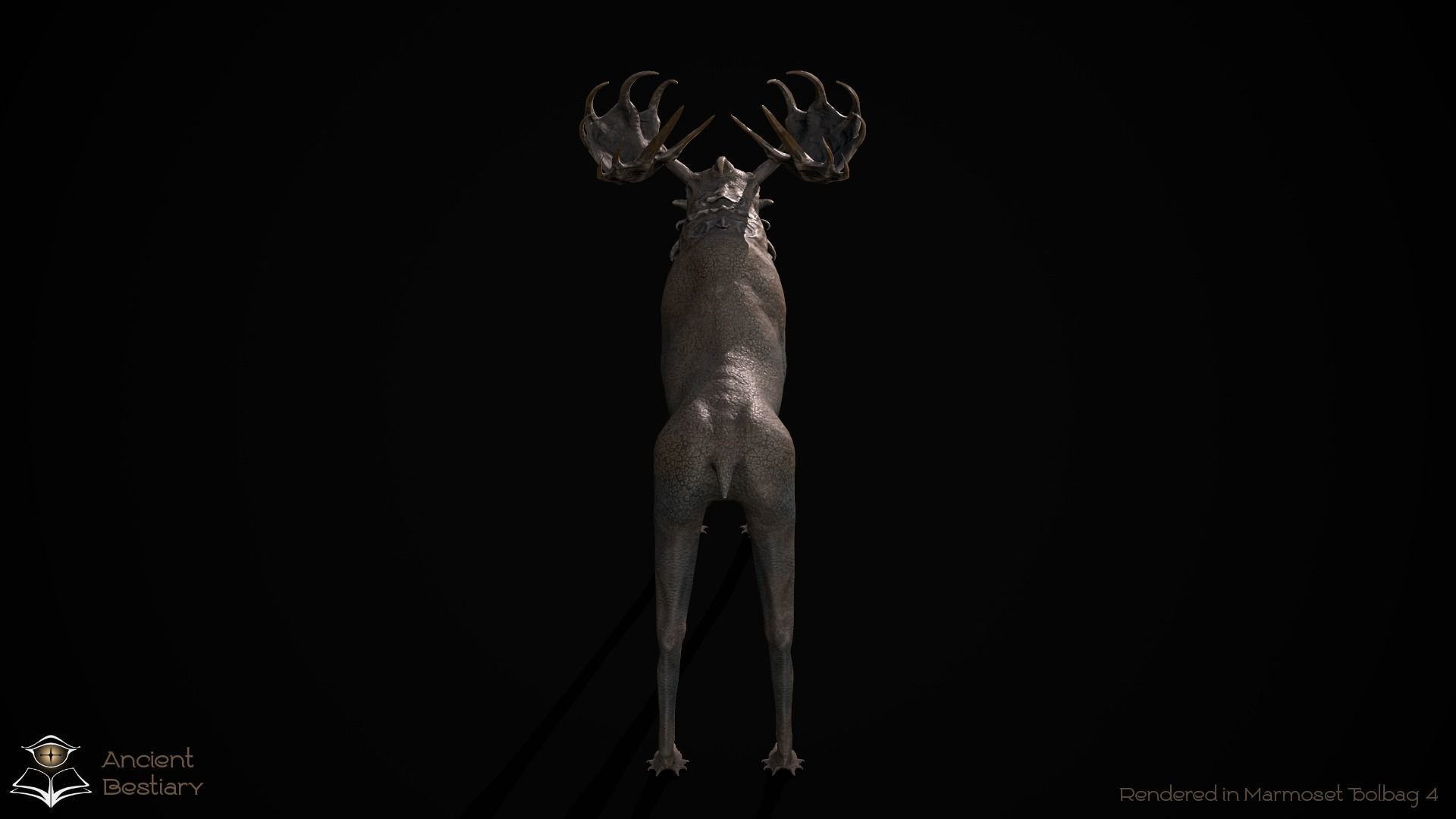 Fantasy Moose Low-poly 3D model_11