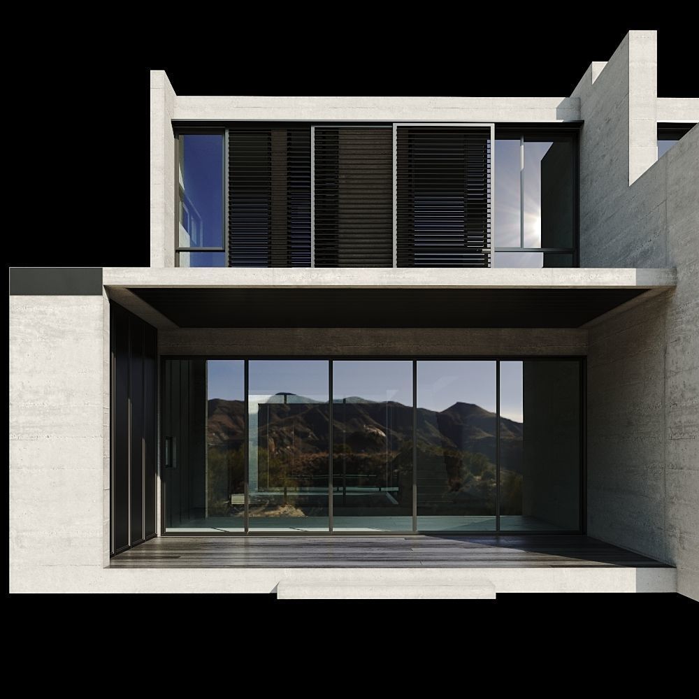 Modern House 03 Low-poly 3D model_2