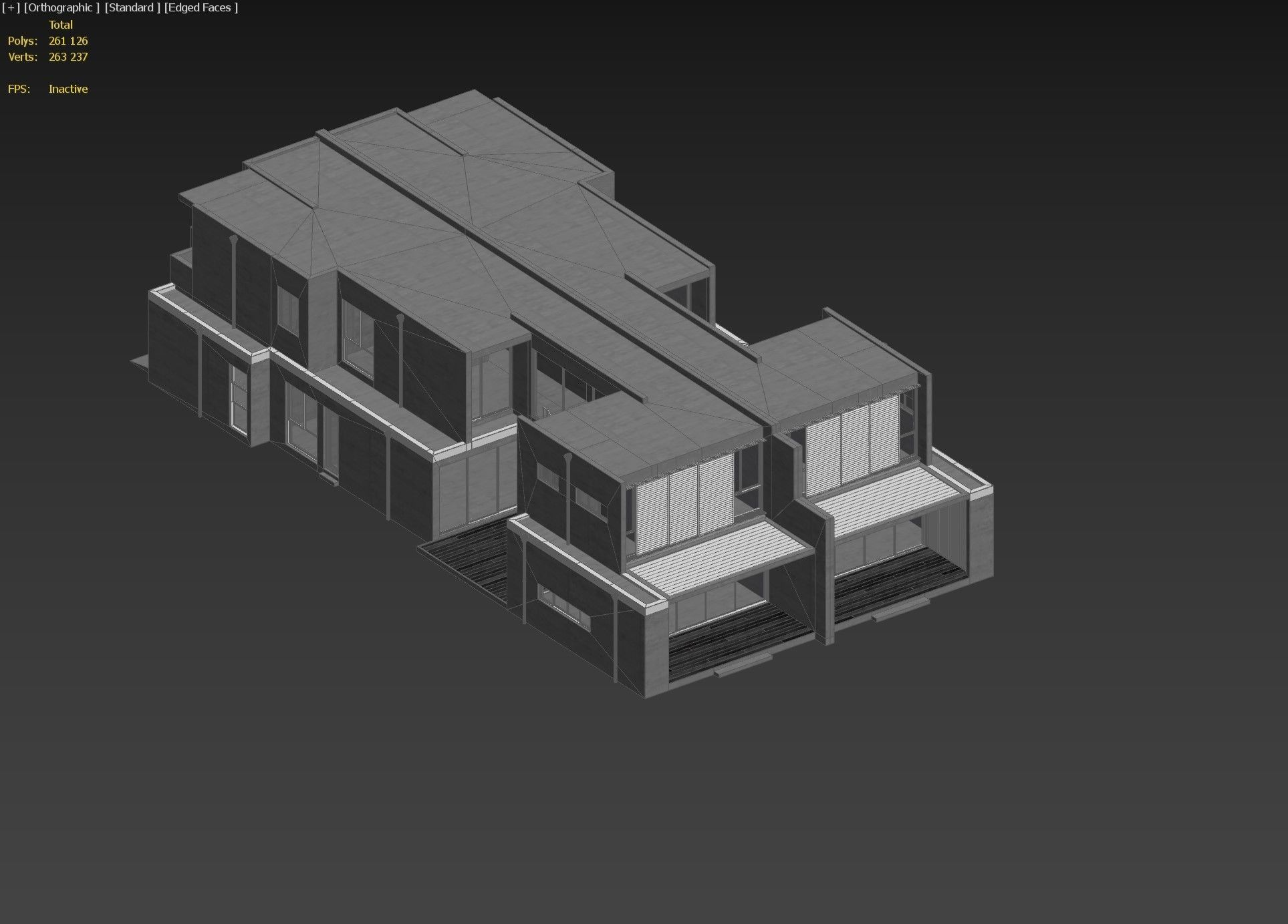 Modern House 03 Low-poly 3D model_6