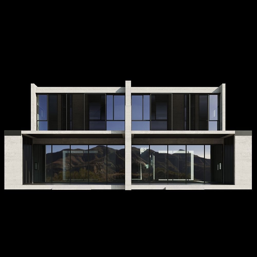 Modern House 03 Low-poly 3D model_1