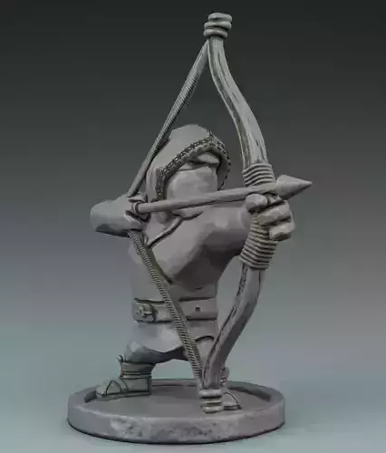 Archer figure with bow and arrow