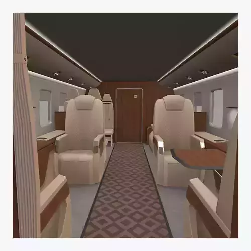Mi-8 Mi-17 VIP Interior Low-poly 3D model