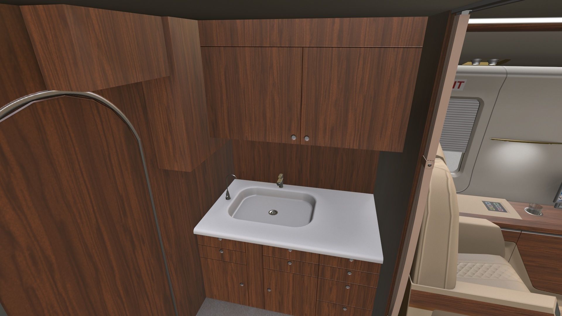 Mi-8 Mi-17 VIP Interior Low-poly 3D model_6