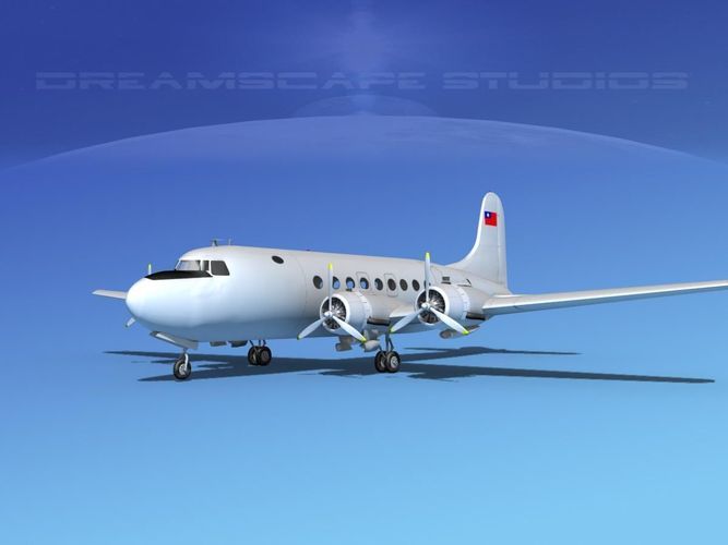 Douglas DC-4 Civil Air Transport China 2 3D model