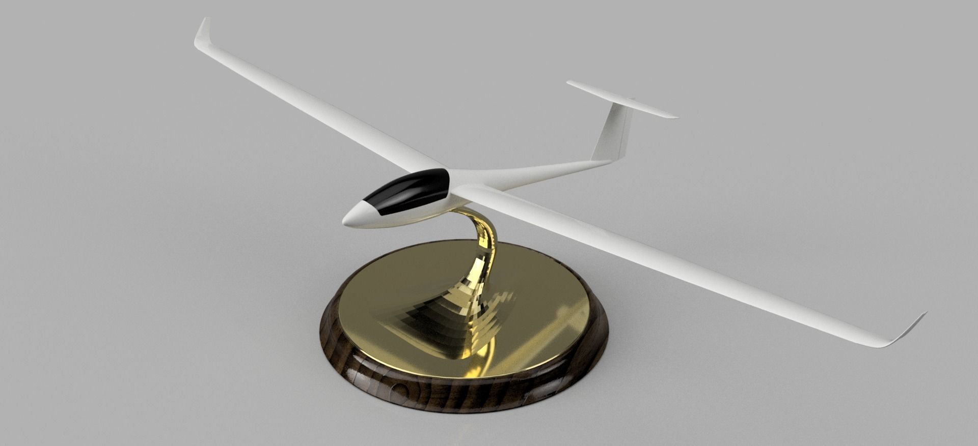 3D printable LS-10 Mini Glider Plane Stand 3D print model_1
