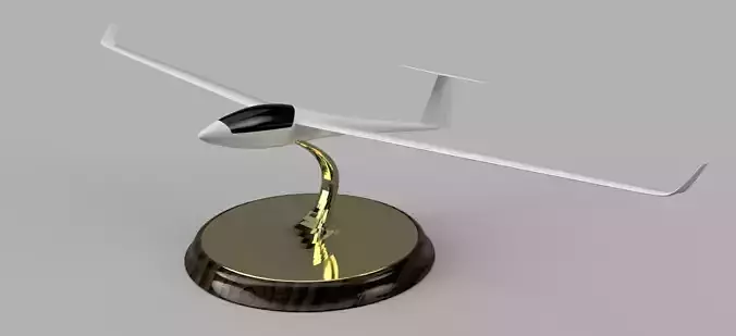 3D printable LS-10 Mini Glider Plane Stand 3D print model