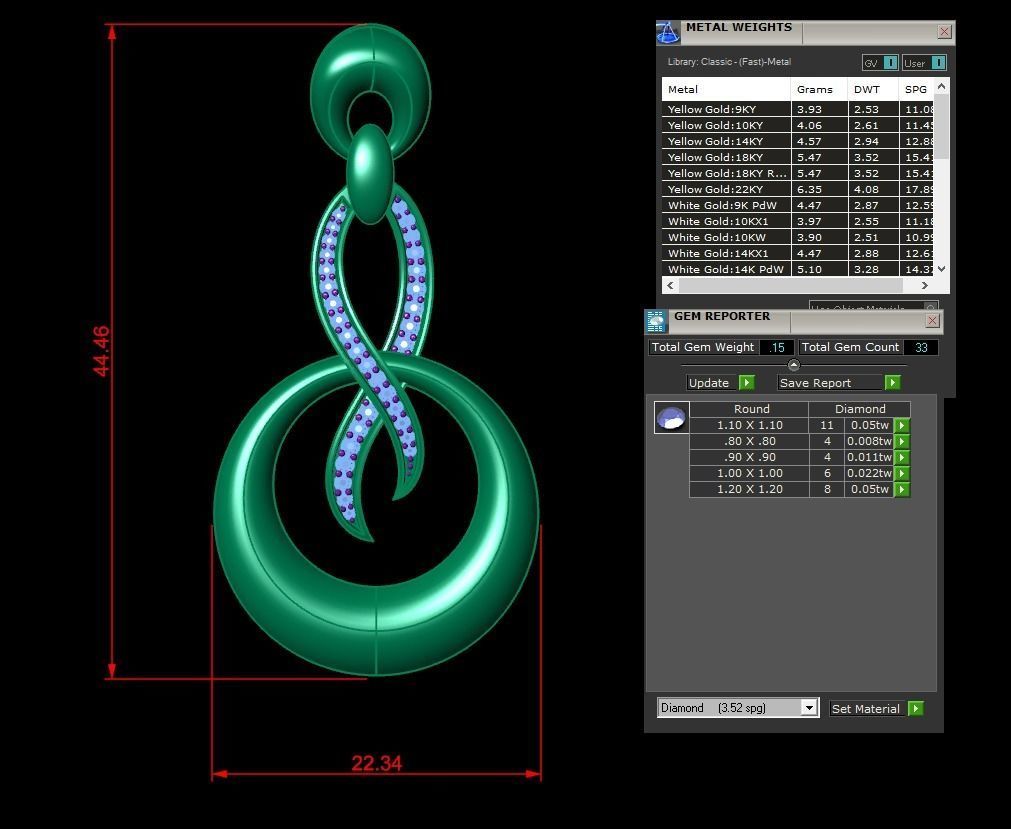 Jewelry Pendant 3D print model_1