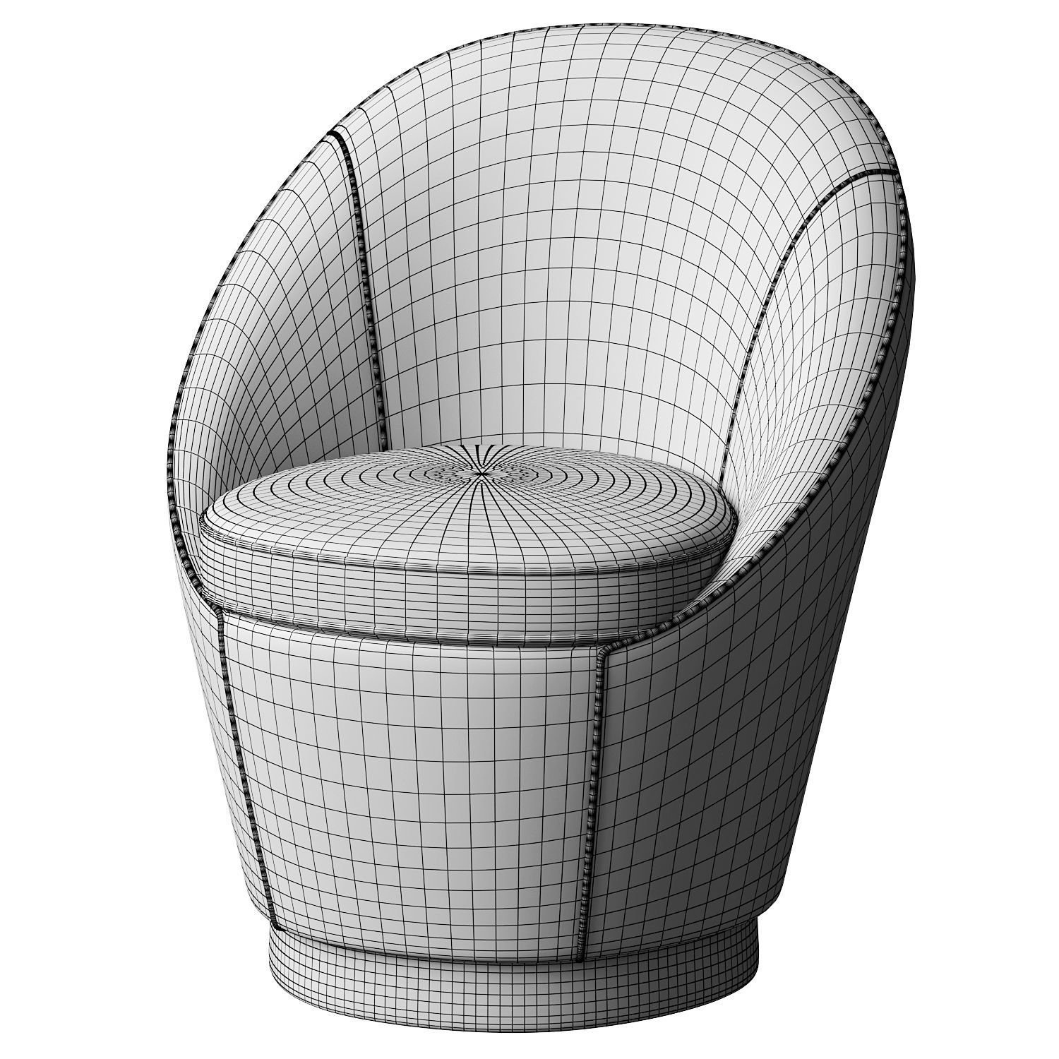 Armchair Curve Donghia 3D model_3