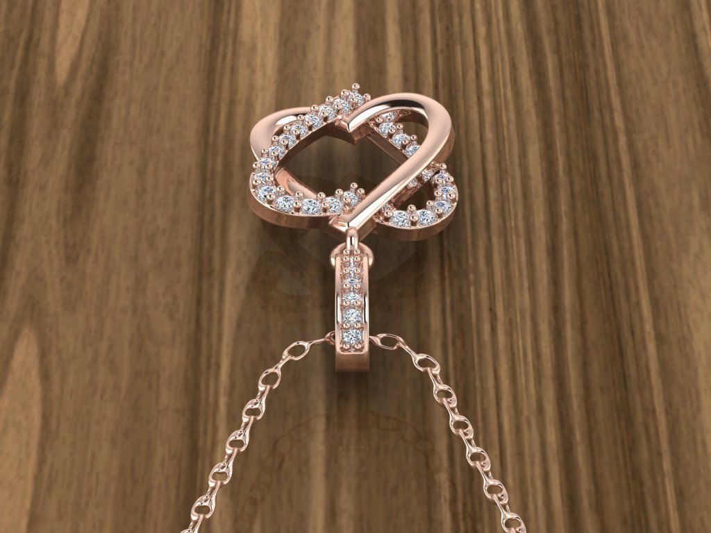 Heart Jewelry Pendant 3D print model_5