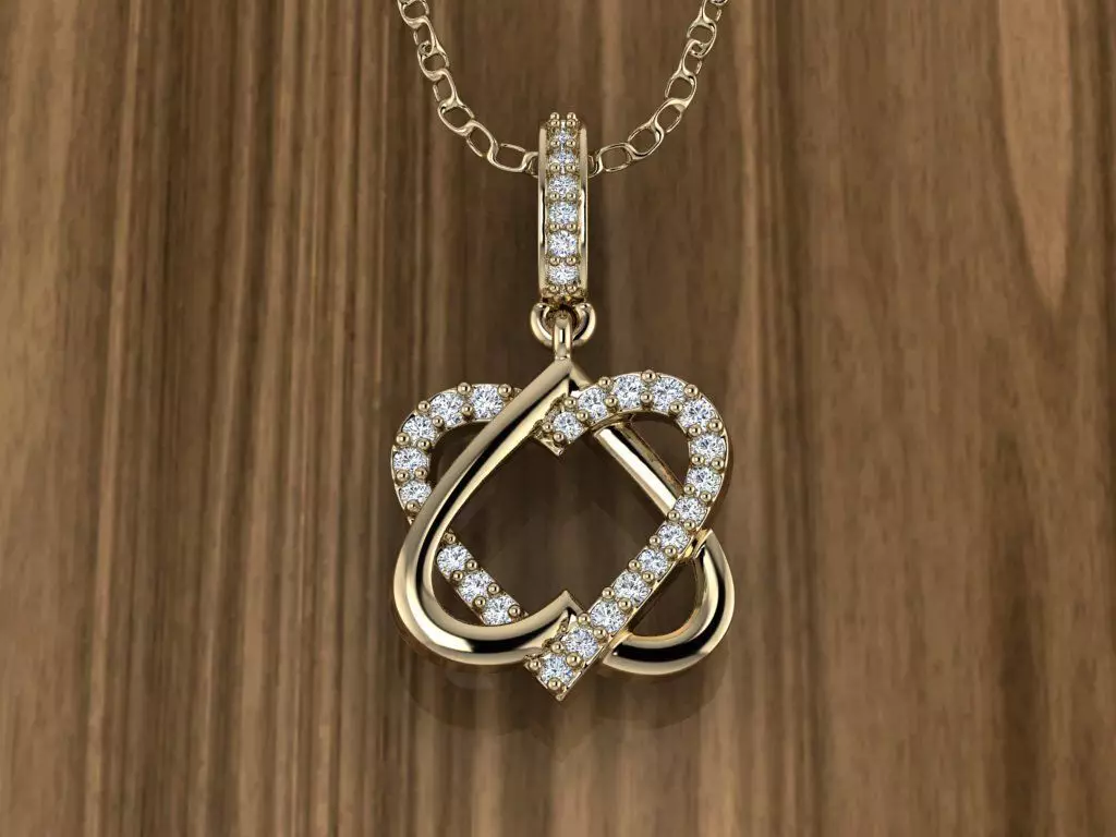 Heart Jewelry Pendant 3D print model_0