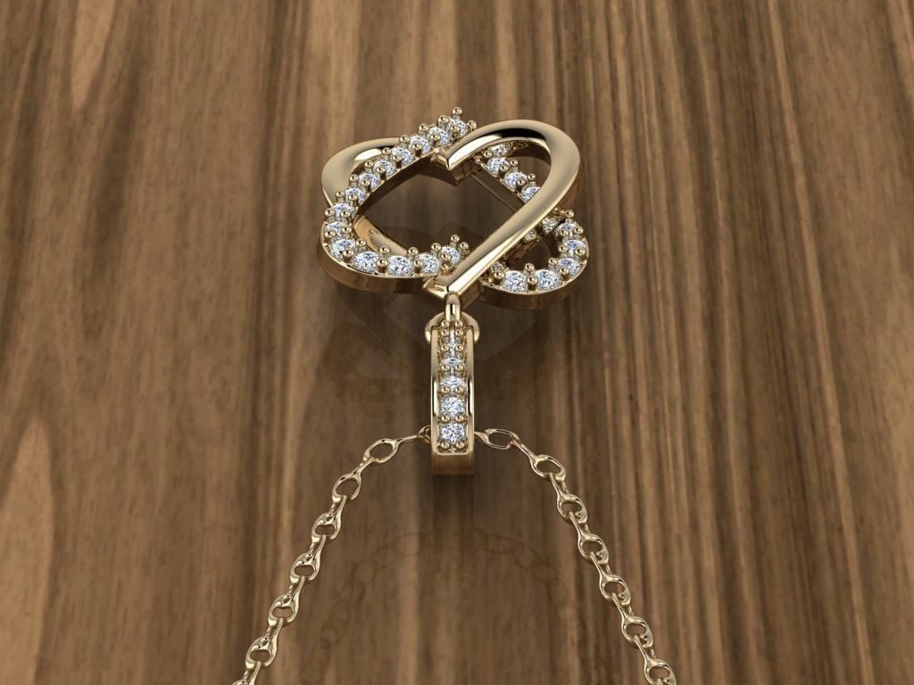 Heart Jewelry Pendant 3D print model_12