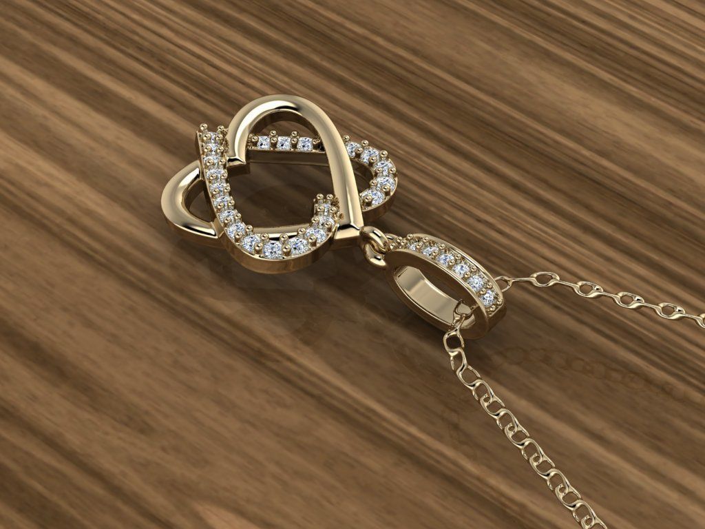 Heart Jewelry Pendant 3D print model_11