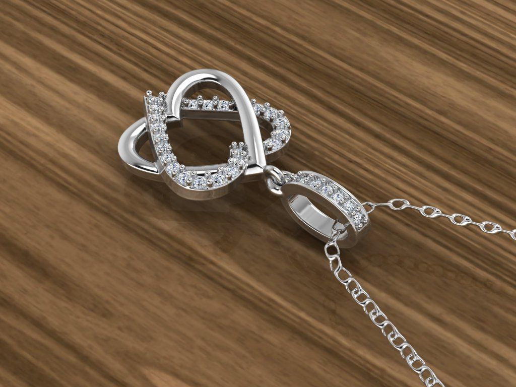 Heart Jewelry Pendant 3D print model_8