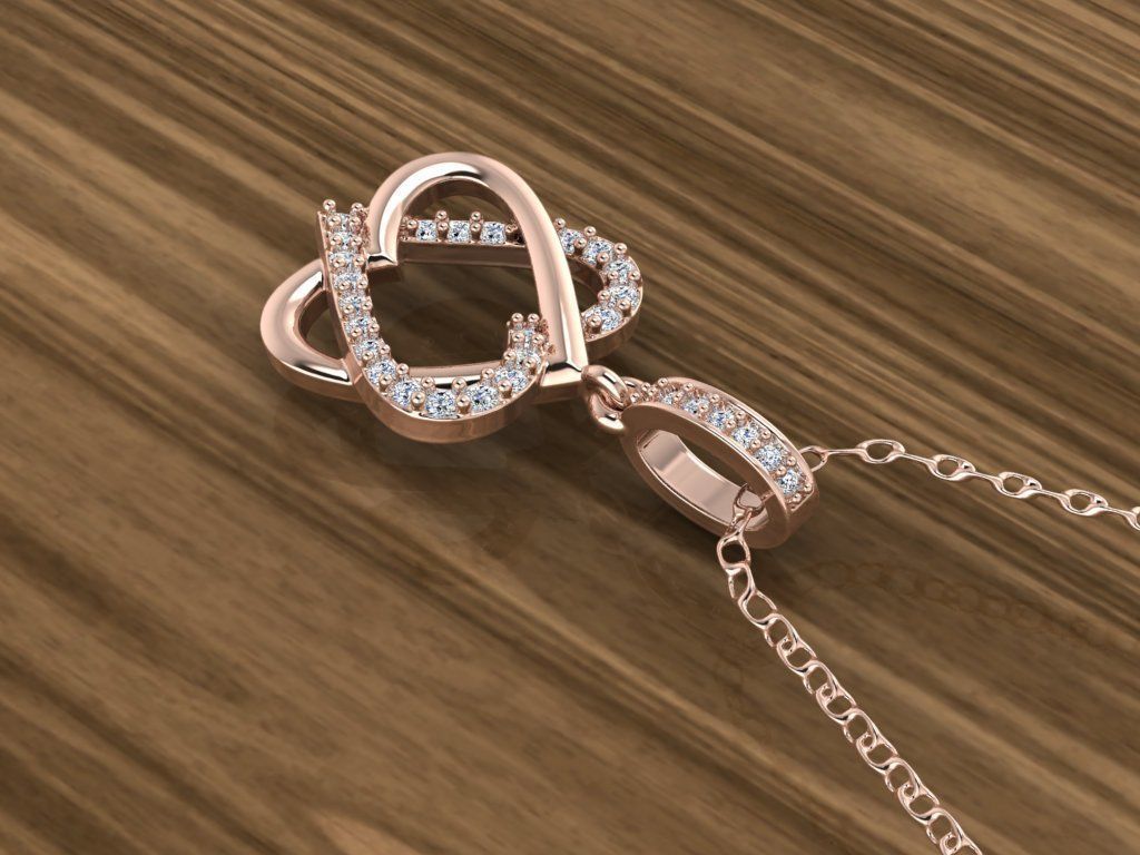 Heart Jewelry Pendant 3D print model_4