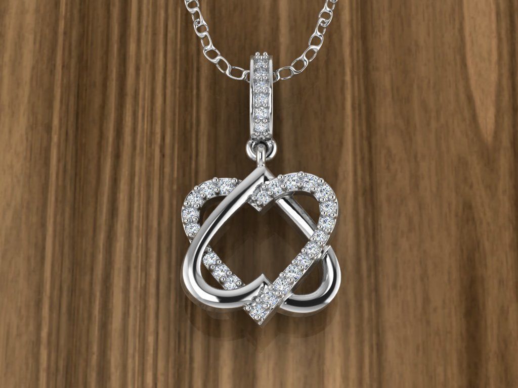 Heart Jewelry Pendant 3D print model_6