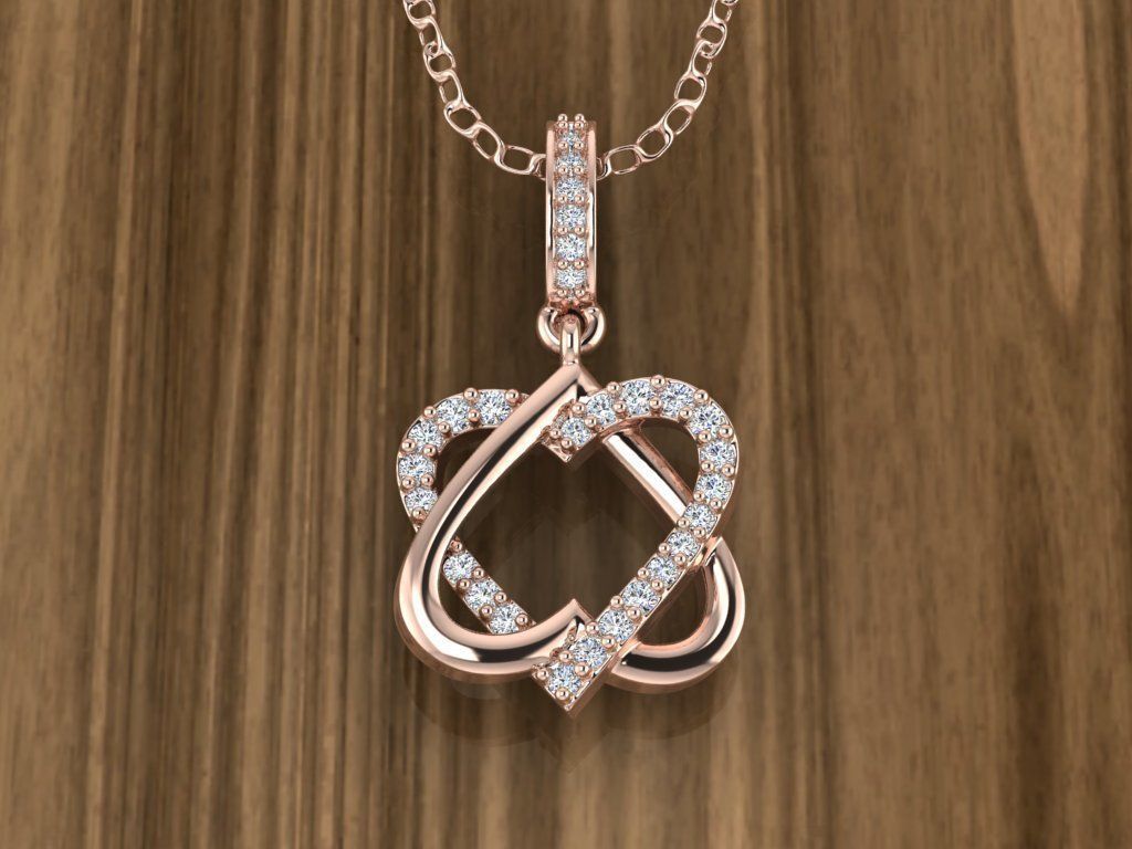 Heart Jewelry Pendant 3D print model_2