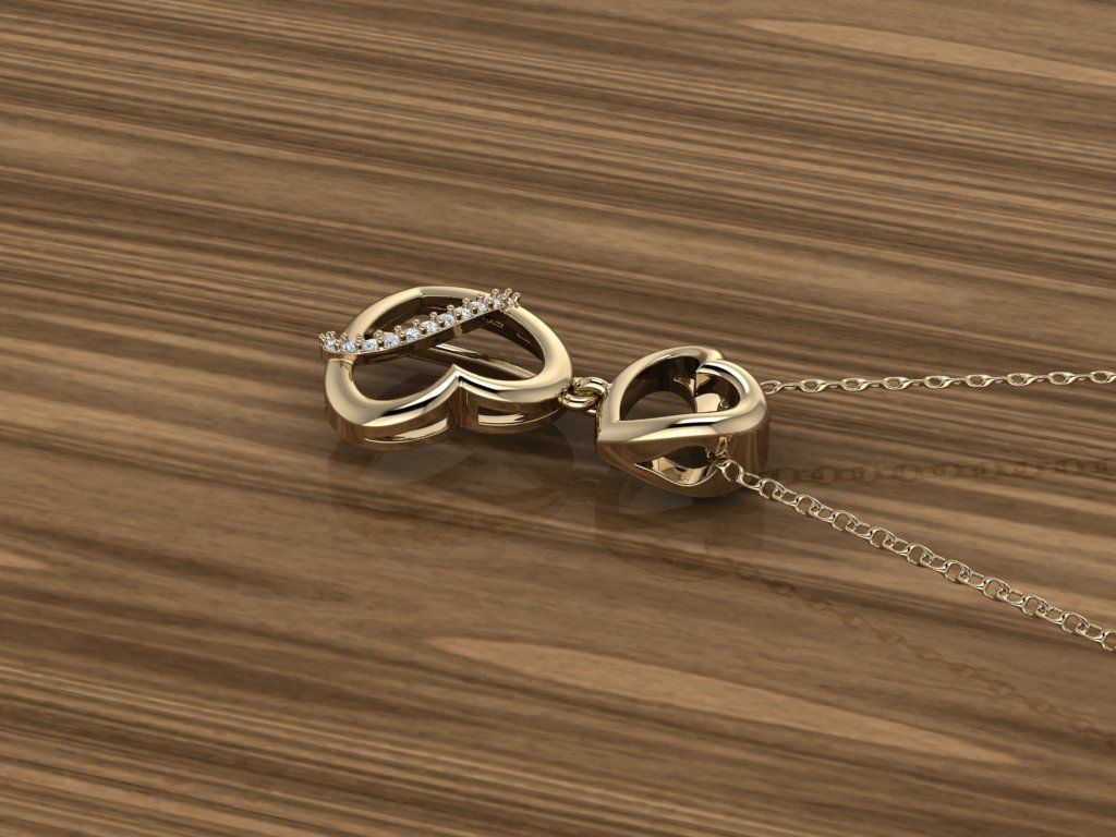 Heart Jewelry Pendant 3D print model_11