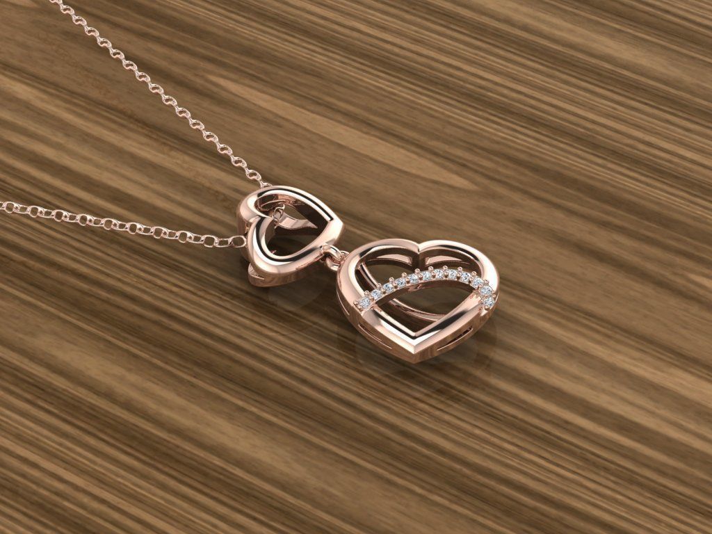 Heart Jewelry Pendant 3D print model_4