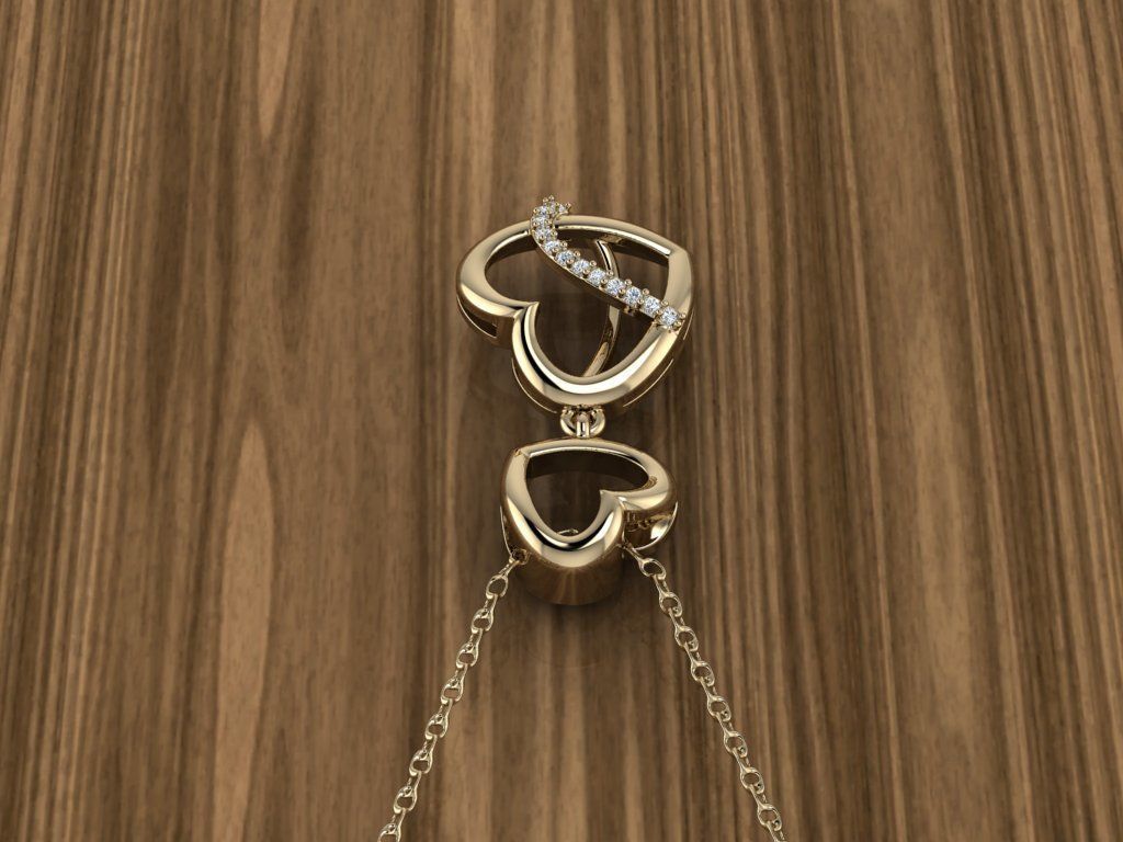 Heart Jewelry Pendant 3D print model_12